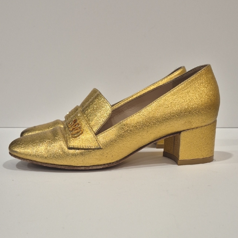Stuart Weitzman Gold Shoes
